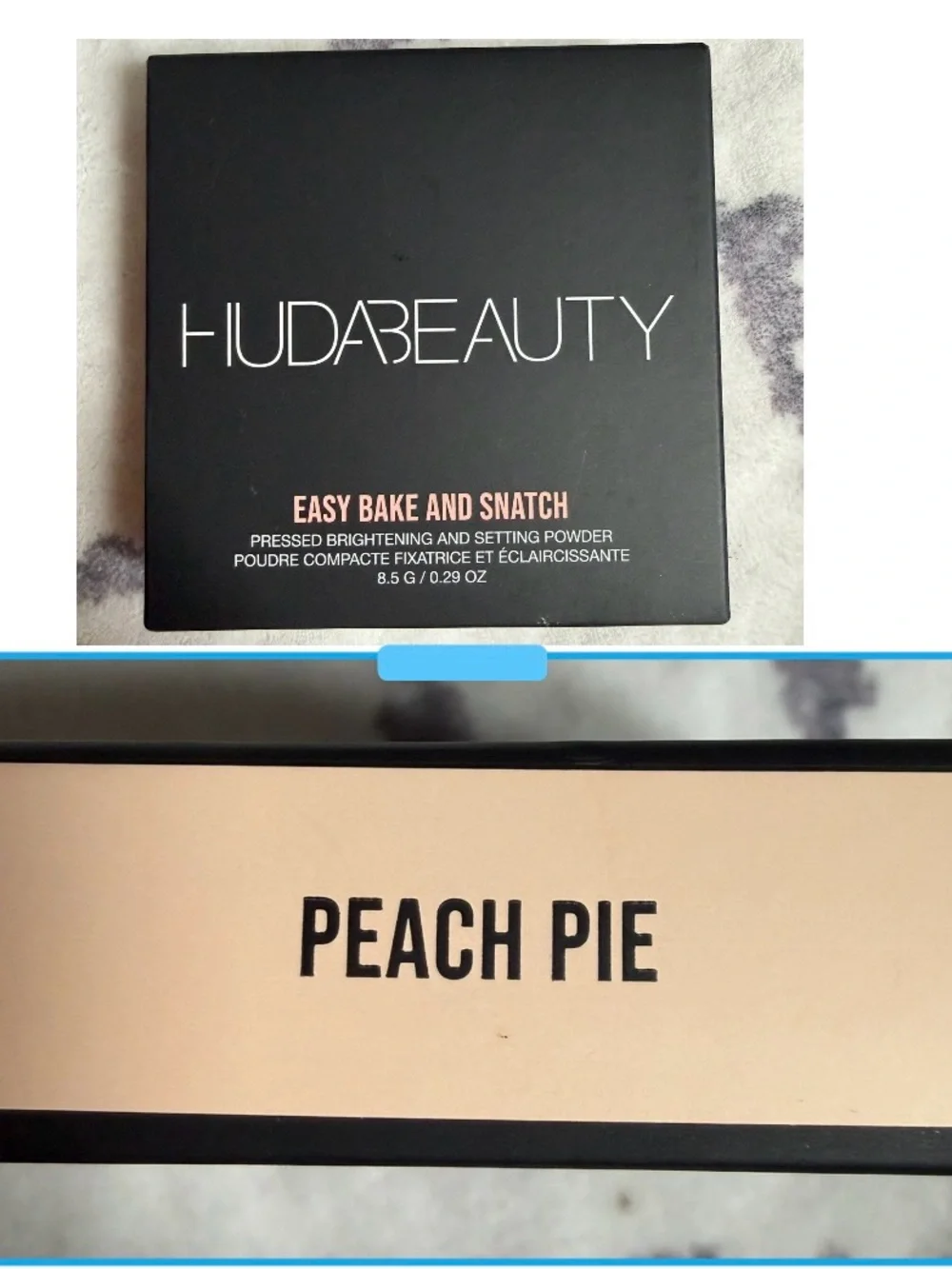 HUDA BEAUTY Easy Bake & Snatch Pressed Brightening Powder — Peach Pie